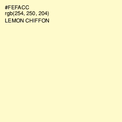 #FEFACC - Lemon Chiffon Color Image